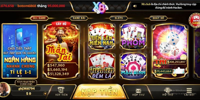 Các sảnh game tại nhà cái mu9